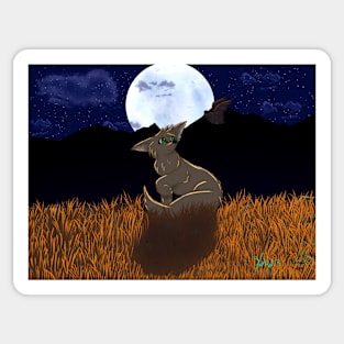 Desert Life at Night Sticker